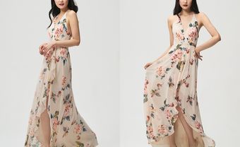 Váy phụ dâu họa tiết Floral - xu hướng mới cho đám cưới Xuân-Hè 2018 - Blog Marry