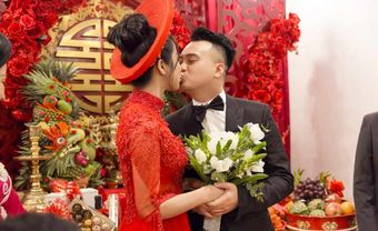 Diệp Lâm Anh diện áo dài đỏ rạng rỡ trong lễ rước dâu bằng dàn siêu xe chục tỷ - Blog Marry