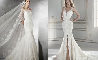 10 mẫu váy cưới đuôi cá cô dâu nào cũng muốn thử - Blog Marry