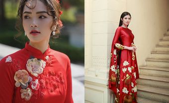 17 mẫu áo dài thêu tay tinh xảo cho nàng dâu Việt - Blog Marry