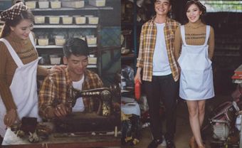 Bộ ảnh cưới lãng mạn trong xưởng may của cặp đôi Bình Phước - Blog Marry