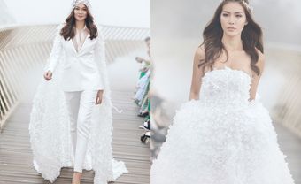 Siêu mẫu Minh Tú diện áo cưới kết từ 50.000 cánh hoa tại Bà Nà - Blog Marry