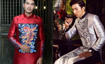 BST áo dài cách tân nam họa tiết phương Đông từ NTK Minh Châu - Blog Marry