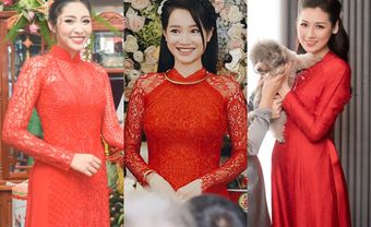 4 mỹ nhân diện áo dài cưới màu đỏ đẹp nhất showbiz Việt - Blog Marry