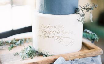 21 mẫu bánh cưới phong cách Calligraphy trang nhã - Blog Marry