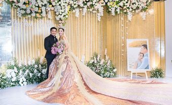 Tiệc cưới ngập tràn sắc vàng Hoàng gia của Hoa hậu Đặng Thu Thảo - Blog Marry