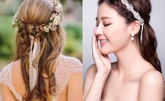 Hô biến tóc cưới đẹp như thiên thần với dây ruy băng - Blog Marry