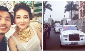Xôn Xao Hình Ảnh Cô Dâu Vàng Đeo Trĩu Cổ, Đám Cưới Xuất Hiện 2 Siêu Xe Rolls-Royce - Blog Marry
