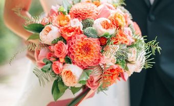 Hoa cưới màu cam san hô nổi bật cho năm 2019 - Blog Marry