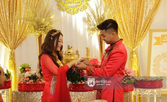 MiA diện áo dài đỏ đeo vàng đầy tay trong lễ rước dâu ở Vĩnh Long - Blog Marry