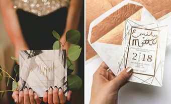 Băt trend thiệp cưới hình học dành cho mùa cưới 2020 - Blog Marry