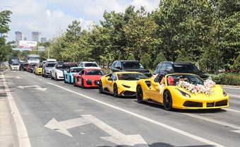 TP. Hồ Chí Minh gây xôn xao với dàn siêu xe đám cưới đình đám - Blog Marry