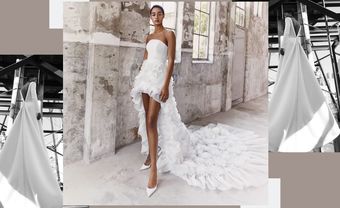 Tuần lễ thời trang cô dâu New York 2022 - Váy cưới đơn giản nhưng sang trọng - Blog Marry