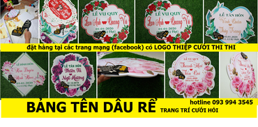 BẢNG TÊN CÔ DÂU CHÚ RỂ ĐÁM CƯỚI ĐẸP TREO TƯỜNG DÁN TƯỜNG TREO PHÔNG MÀN VẢI SÂN KHẤU | THIỆP CƯỚI THI THI CẦN THƠ - In Thiệp Cưới Giá Rẻ Đẹp uy tín Thi Thi Cần Thơ - Hình 11