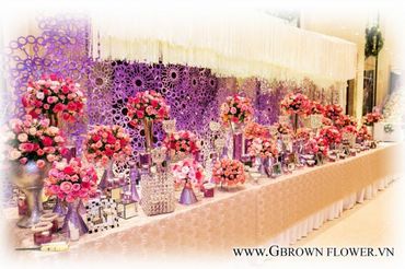 Trang trí cưới tone hồng-tím - GBrown Flower - Hình 10