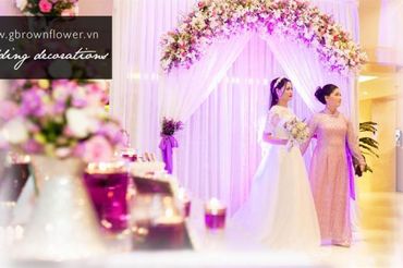 Trang trí cưới tone hồng-tím - GBrown Flower - Hình 4