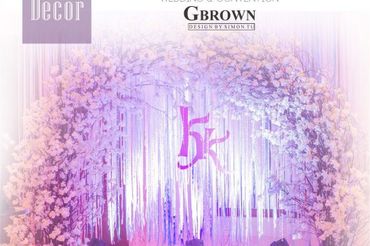 Trang trí cưới tone hồng-tím - GBrown Flower - Hình 1