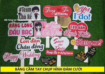 bảng cầm tay chụp hình đám cưới, hashtag cầm tay đám cưới, hashtag đám cưới, bảng hastag check in ngày cưới giá rẻ đẹp Cần Thơ - IN THIỆP CƯỚI CẦN THƠ GIÁ RẺ THI THI - Hình 16