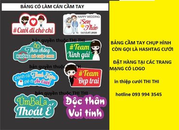 bảng cầm tay chụp hình đám cưới, hashtag cầm tay đám cưới, hashtag đám cưới, bảng hastag check in ngày cưới giá rẻ đẹp Cần Thơ - IN THIỆP CƯỚI CẦN THƠ GIÁ RẺ THI THI - Hình 1