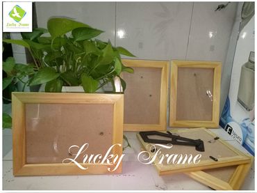 Bộ khung hình gỗ tự nhiên 13x18cm để bàn-treo tường - Khung hình May Mắn_Lucky Frame - Hình 2