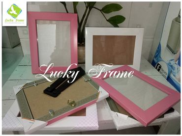Bộ khung ảnh trắng hồng 13x18cm để bàn-treo tường - Khung hình May Mắn_Lucky Frame - Hình 3