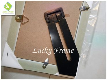 Bộ khung ảnh sinh nhật 13x18cm trắng xanh để bàn-treo tường - Khung hình May Mắn_Lucky Frame - Hình 5