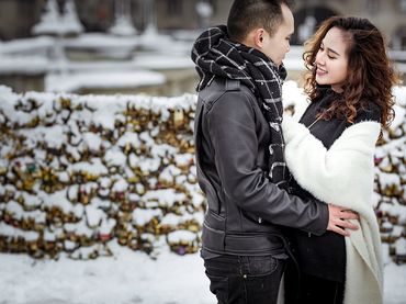 First snow in Paris - Vic Wedding - chụp ảnh cưới Paris Pháp và châu Âu - Hình 5