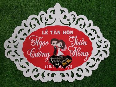 BẢNG TÊN CÔ DÂU CHÚ RỂ ĐÁM CƯỚI ĐẸP TREO TƯỜNG DÁN TƯỜNG TREO PHÔNG MÀN VẢI SÂN KHẤU | THIỆP CƯỚI THI THI CẦN THƠ - In Thiệp Cưới Giá Rẻ Đẹp uy tín Thi Thi Cần Thơ - Hình 20