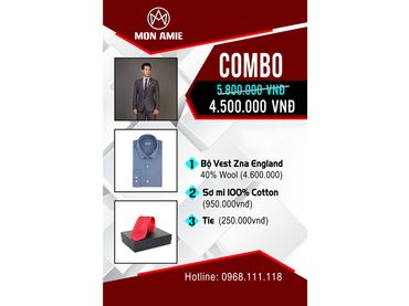 Bộ vest England cao cấp - MON AMIE: Veston - Suit - Tuxedo - Hình 1