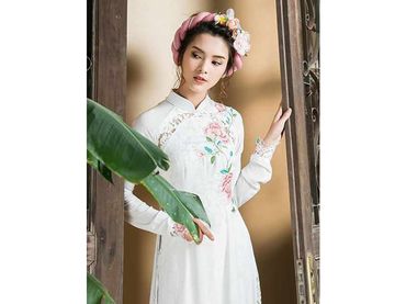 Trọn bộ áo dài tinh khiết - Áo Dài Nhà Mốt Moda Casa - Hình 1