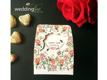 Hộp quà cưới lazer hoa đỏ - Hộp quà cưới - Wedding Bee - Hình 1