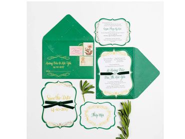 Thiệp cưới xanh ngát- Xu hướng 2018 - Lubi Wedding Paper - Hình 2