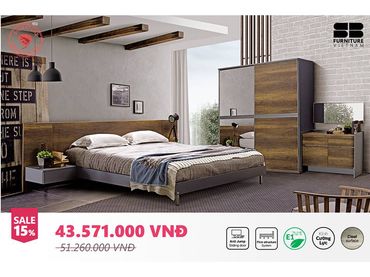 Bộ phòng ngủ Onyx - SB Furniture - Hình 1