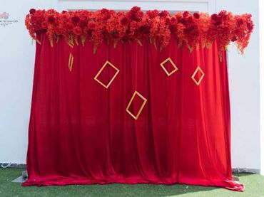 Backdrop tông Đỏ & Vàng đồng truyền thống - Tự Trang Trí Đám Cưới - Hình 1