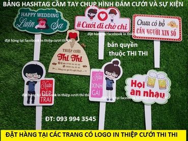 bảng cầm tay chụp hình đám cưới, hashtag cầm tay đám cưới, hashtag đám cưới, bảng hastag check in ngày cưới giá rẻ đẹp Cần Thơ - IN THIỆP CƯỚI CẦN THƠ GIÁ RẺ THI THI - Hình 35