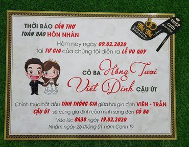 BẢNG TÊN CÔ DÂU CHÚ RỂ ĐÁM CƯỚI ĐẸP TREO TƯỜNG DÁN TƯỜNG TREO PHÔNG MÀN VẢI SÂN KHẤU | THIỆP CƯỚI THI THI CẦN THƠ - In Thiệp Cưới Giá Rẻ Đẹp uy tín Thi Thi Cần Thơ - Hình 9