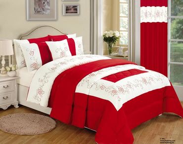 Những bộ chăn ga gối màu đỏ ấm áp cho phòng ngủ - Búp Bông - Hình 14