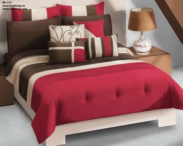 Những bộ chăn ga gối màu đỏ ấm áp cho phòng ngủ - Búp Bông - Hình 19