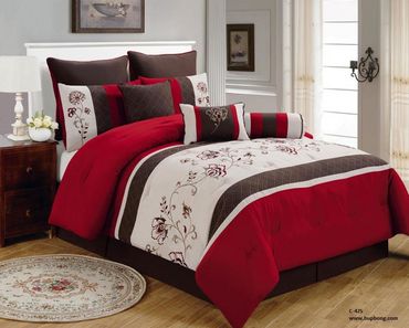 Những bộ chăn ga gối màu đỏ ấm áp cho phòng ngủ - Búp Bông - Hình 6