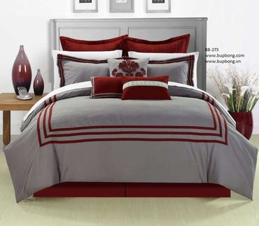 Những bộ chăn ga gối màu đỏ ấm áp cho phòng ngủ - Búp Bông - Hình 7