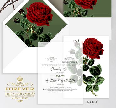 Thiệp in hoa cao cấp - Thiệp cưới Forever - Hình 11