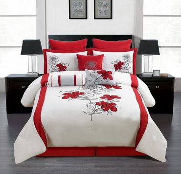 Những bộ chăn ga gối màu đỏ ấm áp cho phòng ngủ - Búp Bông - Hình 10