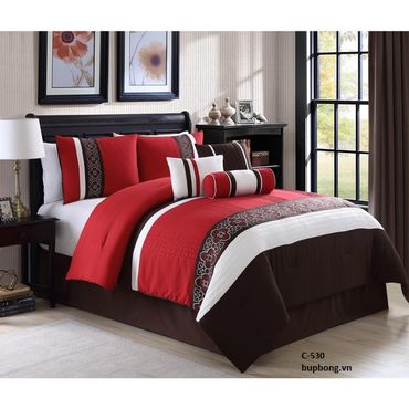 Những bộ chăn ga gối màu đỏ ấm áp cho phòng ngủ - Búp Bông - Hình 1