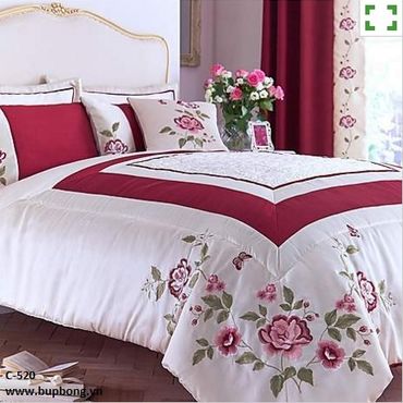 Những bộ chăn ga gối màu đỏ ấm áp cho phòng ngủ - Búp Bông - Hình 20