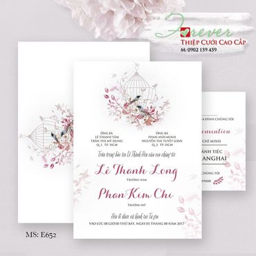 Thiệp cưới in hoa 2017-2018 - Thiệp cưới Forever - Hình 5