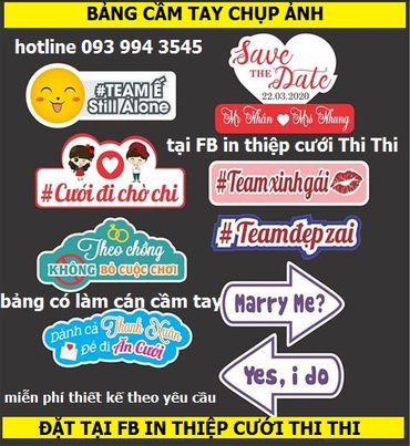 bảng cầm tay chụp hình đám cưới, hashtag cầm tay đám cưới, hashtag đám cưới, bảng hastag check in ngày cưới giá rẻ đẹp Cần Thơ - IN THIỆP CƯỚI CẦN THƠ GIÁ RẺ THI THI - Hình 27