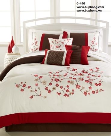 Những bộ chăn ga gối màu đỏ ấm áp cho phòng ngủ - Búp Bông - Hình 15