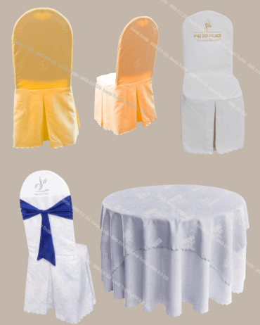 Khăn bàn áo ghế giá tốt dành cho nhà hàng tiệc cưới - dệt logo - CÔNG TY AZUCHI TEXTILE VIỆT NAM - Hình 5