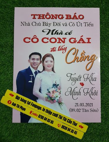 album về thiệp cưới, bảng thời báo in tên dâu rể, bảng tên để cổng đám cưới đám hỏi chữ dán đám cưới, tem nhãn dán chai nước suối, chữ lồng nhau - In Thiệp Cưới Thi Thi Cần Thơ Giá Rẻ Đẹp - Hình 6