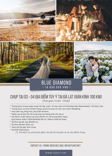 Blue Diamond - TuArt Wedding Đà Lạt - Hình 1